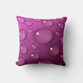 Rosa Vatten Drop Background Kudde