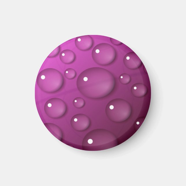 Rosa Vatten Drop Background Magnet (Framsidan)