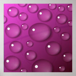 Rosa Vatten Drop Background Poster