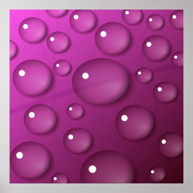 Rosa Vatten Drop Background Poster (Framsidan)