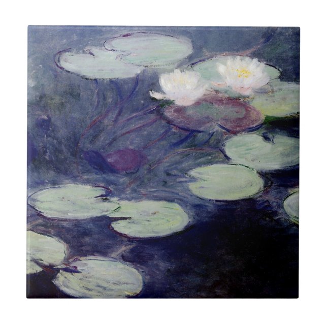 Rosa Vatten-Lilies: 1897-1999 av Monet Kakelplatta (Framsidan)
