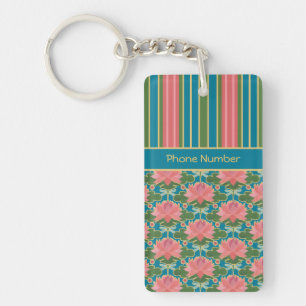 Rosa Vatten Lilies, Dragonflies, Anpassningsbar Ke