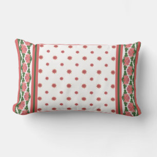 Rosa Vatten Lilies on White Lumbar Pillow, Cushion Lumbarkudde