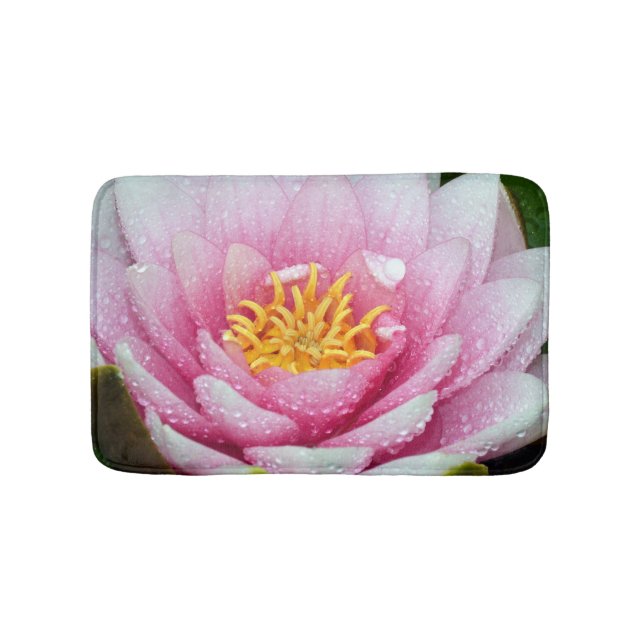 Rosa vatten lilja badrumsmatta (Framsidan)