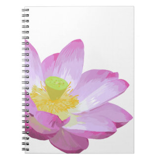 Rosa vatten lily note bok anteckningsbok