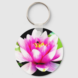 Rosa vatten lily nyckelring