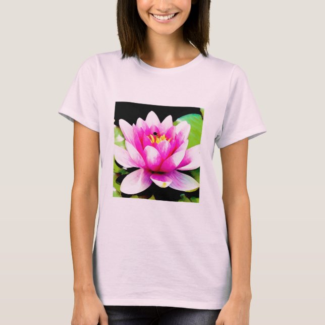 Rosa vatten lily tee (Framsida)