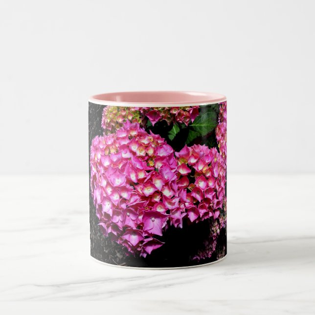 Rosa vattenblommor Två-Tonad mugg (Center)