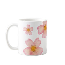 Rosa vattenfärg blommönster