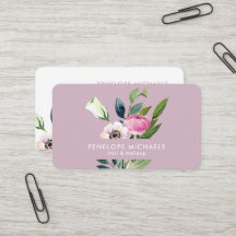 Rosa vattenfärg blomsterbukett minimalistisk paste