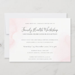  ROSA VATTENFÄRG BRUSH STROKE WORKSHOP EVENT INBJUDNINGAR