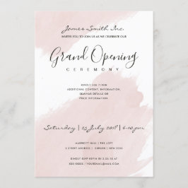  ROSA VATTENFÄRG BRUSHSTROKE OPENING CEREMONY INBJUDNINGAR