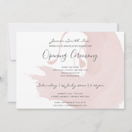  ROSA VATTENFÄRG BRUSHSTROKE OPENING CEREMONY INBJUDNINGAR