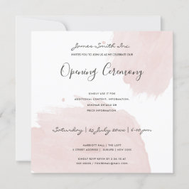  ROSA VATTENFÄRG BRUSHSTROKE OPENING CEREMONY INBJUDNINGAR