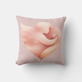 Rosa Vattenfärg Duvhjärta Kuddvar Kudde