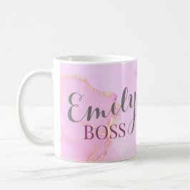 Rosa vattenfärg elegans kaffemugg