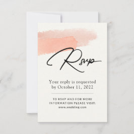 Rosa vattenfärg. Enkelt delikat romantiskt Bröllop OSA Kort