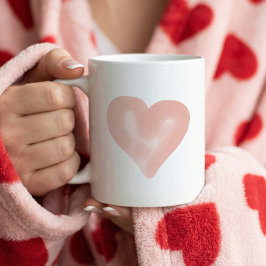  Rosa Vattenfärg Heart Kärlek Kaffemugg