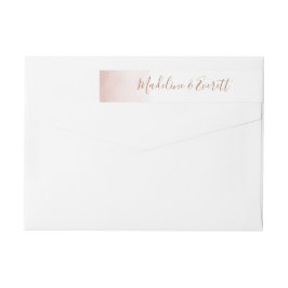  Rosa Vattenfärg och Ro Guld Bröllop Etikettband