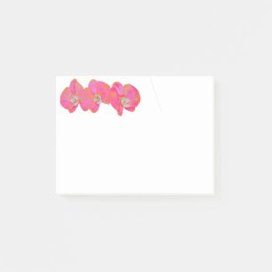 Rosa vattenfärg Orchid-målning Post-it Block