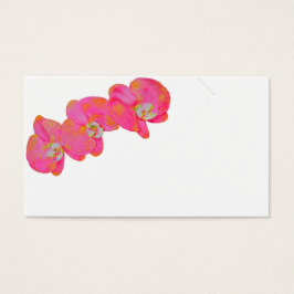 Rosa vattenfärg Orchid-målning Visitkort