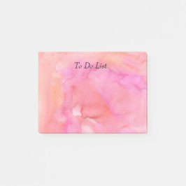 Rosa vattenfärg post-it block