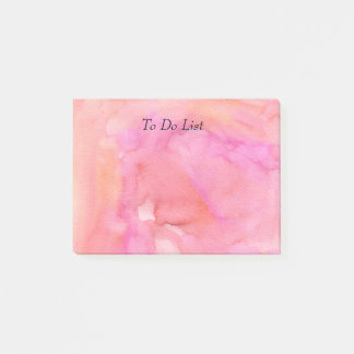 Rosa vattenfärg post-it block