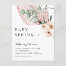 Rosa vattenfärg protea tropisk baby smullekaka