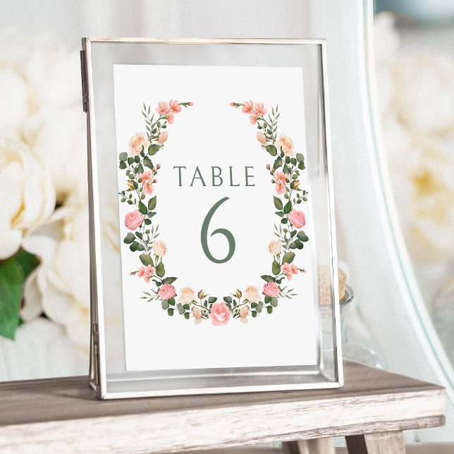 Rosa vattenfärg ro blommigt utandning bröllop inbjudningar (Skapare uppladdad)