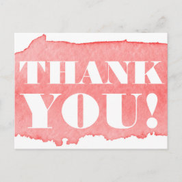 Rosa Vattenfärg Tack för vykort