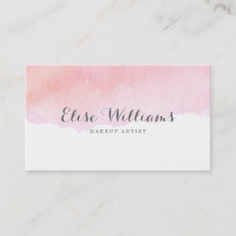 Rosa vattenfärg visitkort