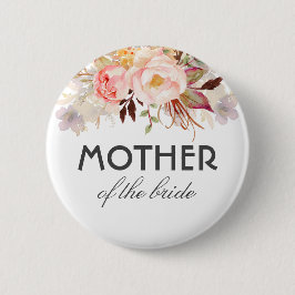  Rosa Vattenfärgblommor Elegant bröllop Knapp