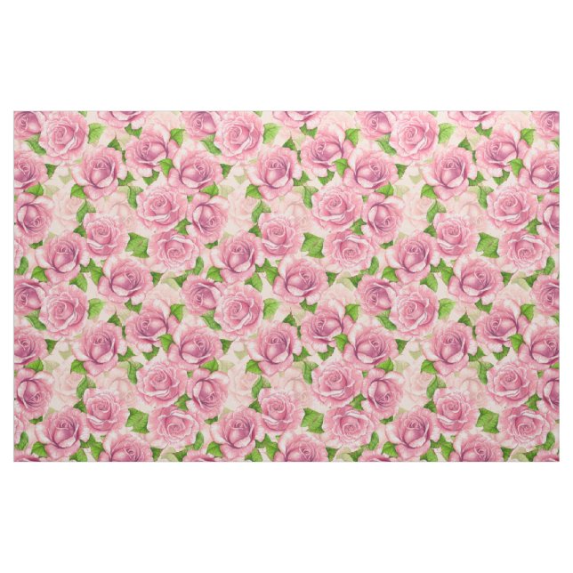 Rosa vattenfärgen ro mönster tyg (Fat Quarter)