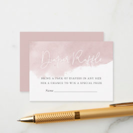  Rosa Vattenfärgning Babykläder Förkläde Raffle Tilläggskort