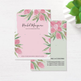 Rosa Vattenfärgning Blodning Blommigt Visning för  Visitkort
