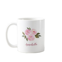 Rosa vattenfärgrosor med namnpresent