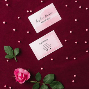 Rosa vattenfärgsbakgrund visitkort