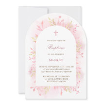 rosa vattenfärgsblad Baptism