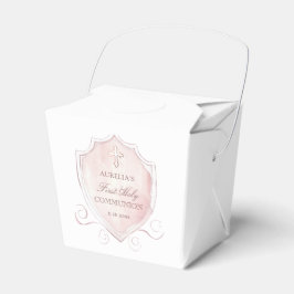 Rosa Vattenfärgsfärgad Vapensköld Första gemena Ut Presentaskar