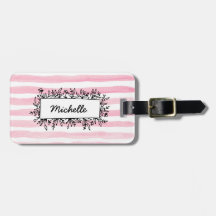 Rosa vattenfärgsfärgsetikett för Personlig rand