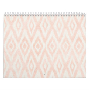 Rosa, vattenfärgsklickning, geometrisk målad utsk Kalender