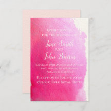 Rosa vattenfärgsmodern konst bröllop boho