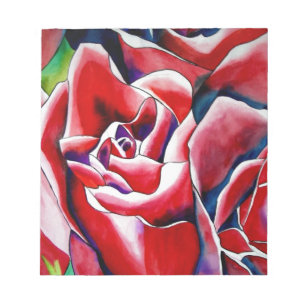 Rosa vattenfärgsoriginalteckning ro anteckningsblock