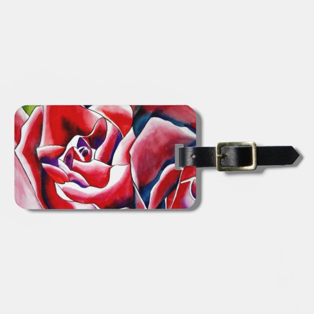 Rosa vattenfärgsoriginalteckning ro bagagebricka (Horisontell Framsida)