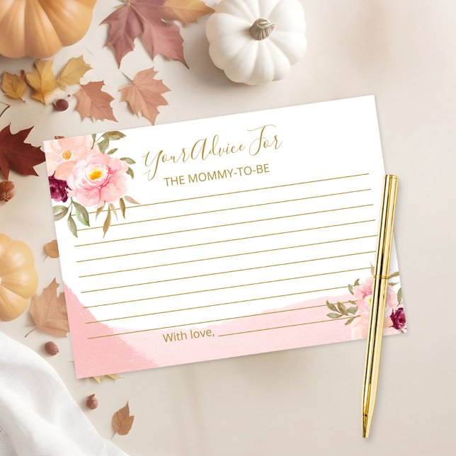  Rosa Vattenfärgsråd Blommigt Babykläder, råd Tilläggskort (Skapare uppladdad)