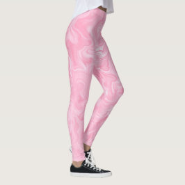 Rosa Vattenfärgsskärmar Leggings