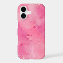 Rosa Vattenfärgssprut Abstrakt Telefonfodral