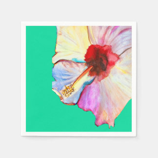 Rosa vattenfärgstulipperkonst pappersservett