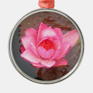 rosa vattenhaltig blomdekoration julgransprydnad metall