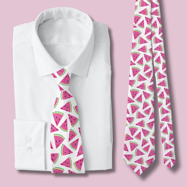 Rosa Vattenmelon Mönster Slips (watermelon Fruit pattern tie)